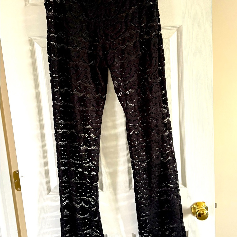 Black Lace Coverup Pants